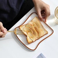Breakfast bread plate, ceramic creative plate, steak plate, dessert plate