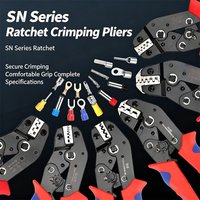 SN-58B Crimping Tool Set For Dupont JST MOLEX Terminals No/Pre Insulated Ferrules Butt Solar & Coax Connectors SN-58B 6 Jaws