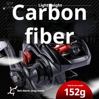 Lizard smooth and Lightweight 152g Carbon body and handle with deep and shallow metal spool magnetic system baitcasting reel