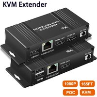 USB HDMI KVM extender splitter over Ethernet 1080P Extender HDMI USB KVM Extender splitter HDMI Loop for Mouse Keyboard PC