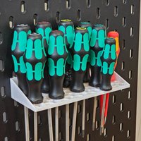 Skadis Screwdriver Holder Pegboard Organizer Wall Mount Tool Storage for Garage Workshop DIY Room