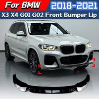 Gloss Black Front Bumper Spoiler LipFor BMW X3 X4 G01 G02 Pre Facelift M Pack 2018--2021 Front Lower Splitter Blade image 4