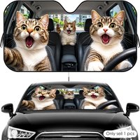 Funny Animals Sun Visor Car Windshield Sun Shade UV Protection Heat Insulation Cover Universal Sun Protector