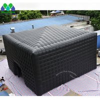 Customized Large White Black Inflatable Cube Tent With Led Lights,party Nightclub Disco Marquee Booth Studio For Outdoor Wedding