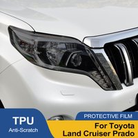 For Toyota Land Cruiser Prado J250 LC250 J150 Smoke Black High-Gloss Car Headlight Film Pre Cut TPU PPF Anti-Scratch Vinyl Film