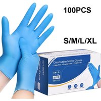 10-100PCS Blue Nitrile Disposable Gloves Latex Free Safety Work Gloves for Cleaning Kitchen Mechanic Auto Protective Glove