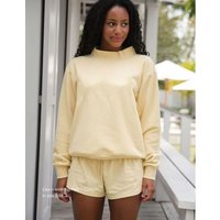 AliExpress NONE Women's Solid Half High Collar hoodie Women Loose Sweatshirt Knitted Pullover Soft Tops Breathable Warm Flexible Spring Autumn