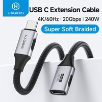 Hagibis USB C Extension Cable USB Type C Male to Female Extender Cord 20Gbps 240W Fast Charging for iPhone 17 16 15 Pixel iPad