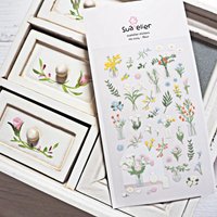 Korean Import Brand Suatelier Bouquet PVC Stickers Scrapbooking Diy Journaling Diary Stationery Sticker Aesthetic Cute Gift