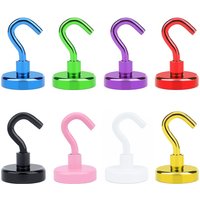 Magnetic Hook Strong Iron Absorption Color Electroplating Strong Magnetic Hook Household Metal-plated Magnet Hook For Bathroom