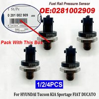 NEW 1/2/4PCS 0281002909 31401-27000 Fuel Rail Pressure Sensor Common Rail Injection Regulator For HYUNDAI Elantra Santa Fe