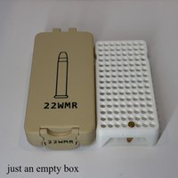 3D Printed 22WMR Bullet Storage Box with Removable Inner Lining Storage Box, Military Fans Gift Desktop Collection
