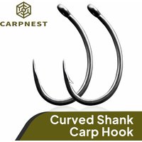 25-100pcs Carp Fishing Hooks Barbed Barbless High Carbon Steel Wide Gap Saltwater Freshwater
