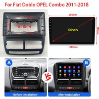 9/10inch car Radio Fascia Panel For Fiat Doblo OPEL Combo Frame Panel Player Audio Frame Dashboard Mount Suit Accessories