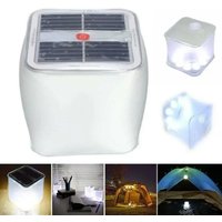 Solar Power Inflatable Camping Lights Outdoor LED Lamp Frosted Square Solar Panel Shed Light Emergency Hiking Lighting