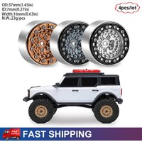 4PCS 1.3 Inch Aluminum Alloy Beadlock Wheel For 1/18 TRX4M SCX24 FCX24 Axial SCX24 AX24 FCX24 RC Crawler Car Upgrade Parts