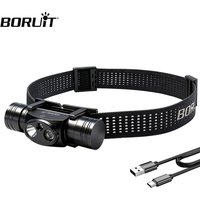 BORUiT HP440 LED Headlamp TG3 Ultra Bright 1020LM 18650 Headlight 7 Lighting Modes USB C Rechargeable Head Torch Camping Lantern