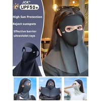 AliExpress NONE Fashion Ice Silk Sun Protection Mask UPF50+ Full Face Anti-UV Neck Scarf Dustproof Sunshade Mask For Cycling Fishing Hiking