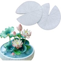 2pcs Lotus Leaf Silicone Cake Mold Veiner Sugar Tool Meridians Clay Sugar Fondant Simulation Gum Paste Mould M2996
