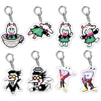 Deltarune Tenna New Acrylic Popular Related Products Fun Keychain Bag Charms Pendant Q Version Creative Couple Gamer Collection