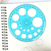 ♥Multi-Functional Circular Drawing Template Ruler - Protractor & Circle Stencil Tool for Art, Drafting & School Supplies