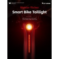 AliExpress West Biking WEST BIKING Smart Bike Tail Light High-Brightness Brake Sensor Cycling Taillight IPX6 Anti-Glare 6 Modes Auto Wake-Up Bike Light
