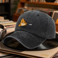 Cute Teddy Bear Zipper Hi Baseball Cap Sun Hat Hunting Hat Classic Lightweight Unisex Hiking Fashion Headwear Gift Choice Suitab