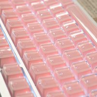 Mintcaps Pink Crystal Keycaps 123 Keys Custom Jelly Keycaps OEM Profile for Cherry MX Switches Mechanical Keyboard