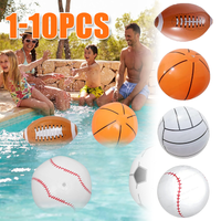 1/5/10PCS Pool Beach Sports Ball Inflatable Multi Game Ball for Swimming Backyard Parties Fun Outdoor Water Play Kids Adults