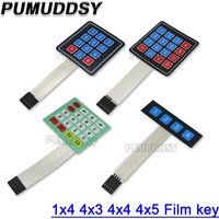 Membrane Switch Keypad 1*4 4*3 4*4 4*5 Matrix Array Matrix Keyboard For Arduino Smart Car 4 12 16 20 Key 1x4 3x4 4x4 4x5