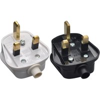 1pcs White Black 3 Pin UK Mains Plug 13A Appliance Assembly Power Cord Fuse Wiring Connector England Removable Power Plug Type G