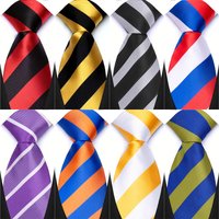 New Men's Tie Classic Stripes 8cm Jacquard Daily Wear Red Blue Green Necktie Cravat Wedding Party Dress Accessories Gift For Man
