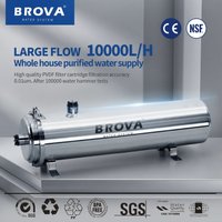 BROVA Ganzhaus-Wasserreiniger für Zuhause und Gewerbe, 0,01 μm PVDF UF-System, großer Durchfluss 1000L-15000L/H SUS304