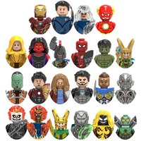 Four Element Heroes Web Hero Speed Hero Strong Green Ancient Wizard Building Blocks For Kids Gift Set Assemble Bricks Toys