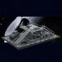1382PCS Star Batter Battlefront II Imperial Hangar Large Scene MOC DIY Education Model Building Blocks Birthday Toys Gift