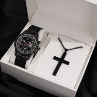 Simple et à la mode pour hommes simple de la montre ultra-mince pour hommes, montre à quartz en maille noir colliers lumineux montres