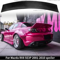 Suitable for Mazda RX8 SE3P HJT-style 2001-2010 spoiler high-quality carbon fiber fixed wing body kit modification decoration