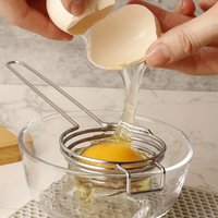 Stainless Steel Egg Separator Long Handle Yolk White Divider Tool Food Grade for Baking Cooking Kitchen Tool
