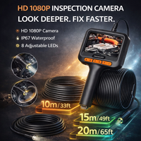 8.0mm 10m/15m/20m Endoscope Camera HD 1080P 4.3 Inch IP6 Waterproof Car Pipe Sewerage Inspection Borescope 2600mAh