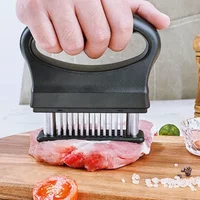 Deluxe 48 Blades Needle Meat Tenderizer Kitchen Cooking Tool Best For Tenderizing BBQ Beef All kinds Of Meat Marinade Utensil
