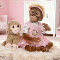 50cm 20inch Lifelike Reborn Monkey Baby Doll, Handmade Realistic Newborn Toy For Girls Boys Cute Doll, Ideal Birthday Gift