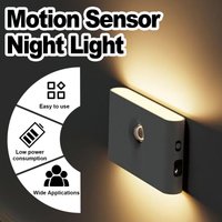 Motion Sensor Led Night Light Wireless Magnetic 2700k 0.2w Type-c Charging Abs 300amh Wall Smart Bedroom Lights Corridor Bedside