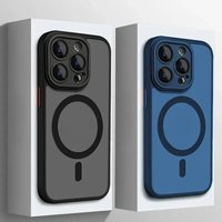 Original Case For iPhone Air 16 15 14 Plus 13 12 11 17 Pro Max For Magsafe Magnetic Wireless Charge Lens Protector Matte Cover