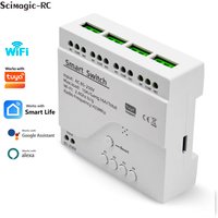 Smart Switch 4CH Relay Module Home Automation DC 12V 7-32V AC 220V RF433Mhz Remote Control 4 Gang Works With Tuya Alexa Smartlie