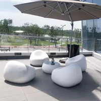 Fiberglass pebble sofa seat outdoor rest chair
