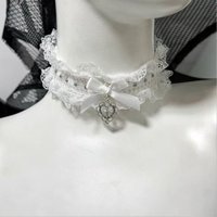 Lolita Cosplay Choker Necklace Sexy Cat Girl Bow Collar Anime Kitten Ears Role Play Costume Accessory Party Jewelry Kawaii Gift