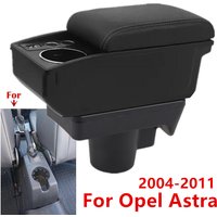 For Opel Astra Armrest Box For Opel Astra H 2004-2011 Car Armrest Double-Layer Storage Box Cup Holder Retrofit Car Accessories