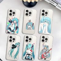 Kawaii M-hatsune-mikuS Phone Case Soft Transparent Shockproof For IPhone 17,16,15,14,13,12,11 Pro Max, Mini And Plus Cover