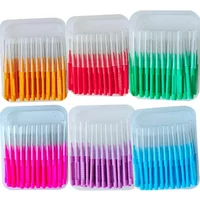 50Pcs 0.6-1.2mm Interdental Brushes Health Care Tooth Push-Pull Escova Removes Food And Plaque Better Teeth Oral Hygiene Tool