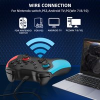 GAMINJA Wireless Game Controller For Switch PS3 Console Computer PC Bluetooth Gamepad 6-axis Gyroscope Dual Vibration
